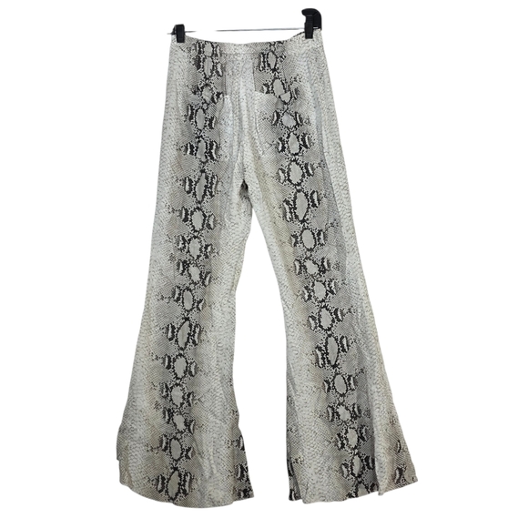 Zara Snake Print Flare Pants and buttond down shirt coordinates/blouse &Pants - Picture 5 of 15